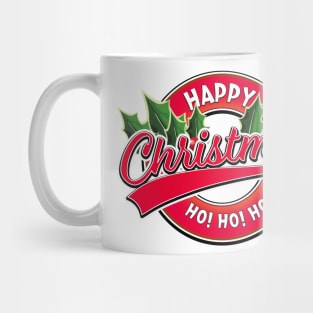 happy christmas ho ho ho logo. Mug